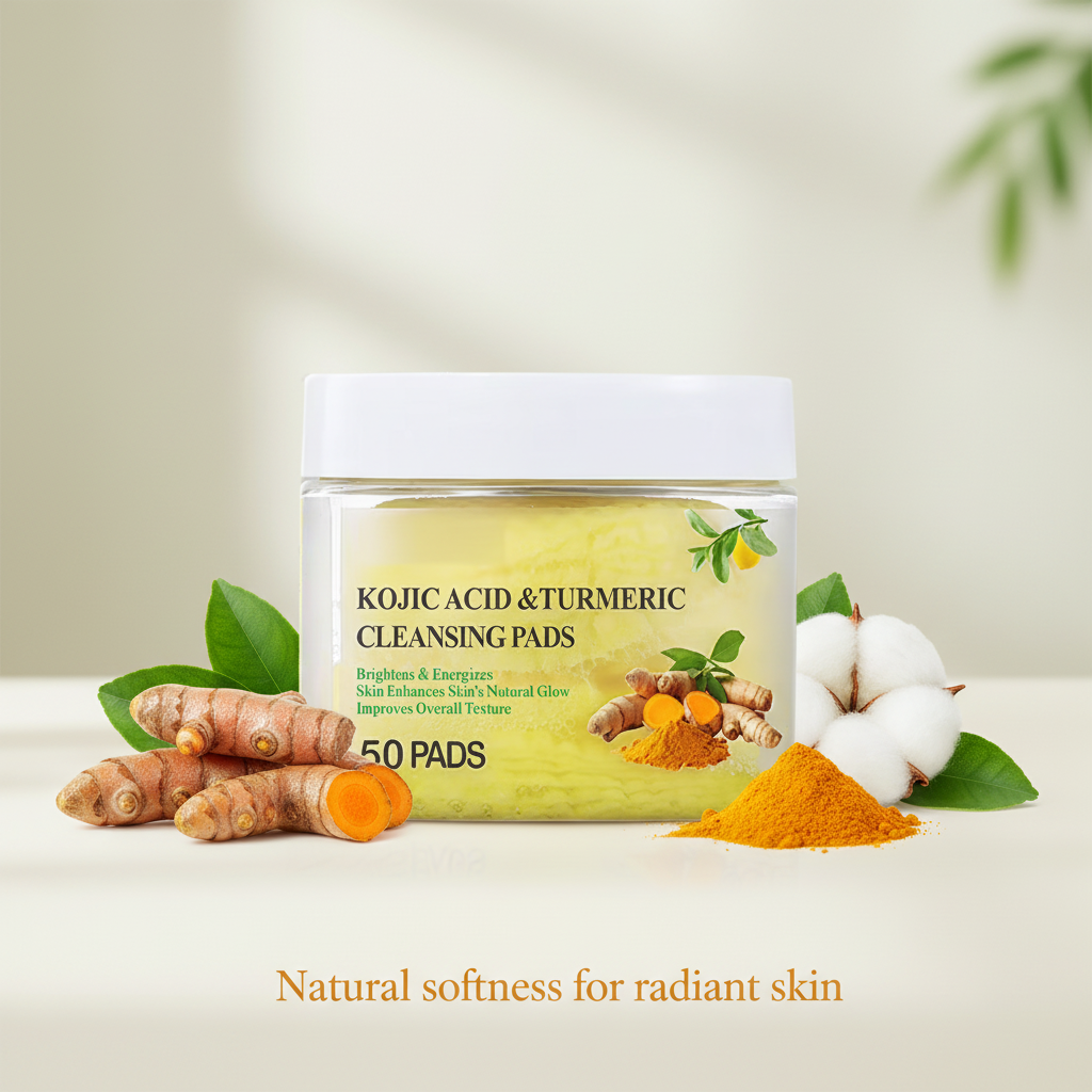 KIT CURCUMA : Coton curcuma + Sérum au curcuma + Masque au curcuma + Crème solaire La Roche Posail