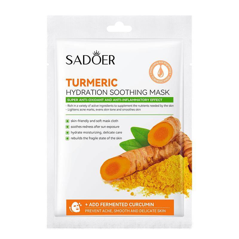 Kit curcuma (3 en 1) : Boite Coton curcuma + Sérum au curcuma + Masque au curcuma